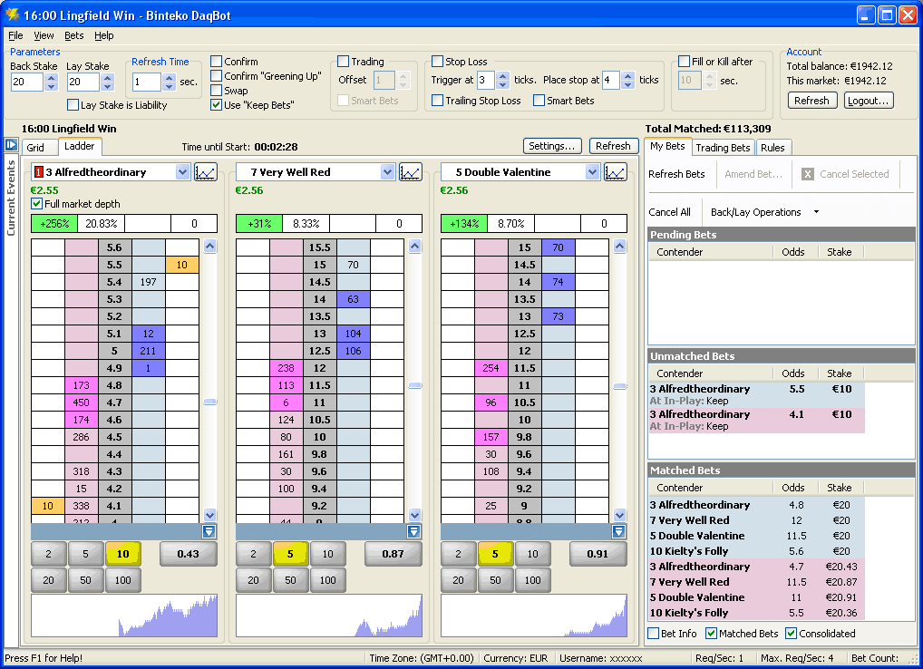 Sports trading system software